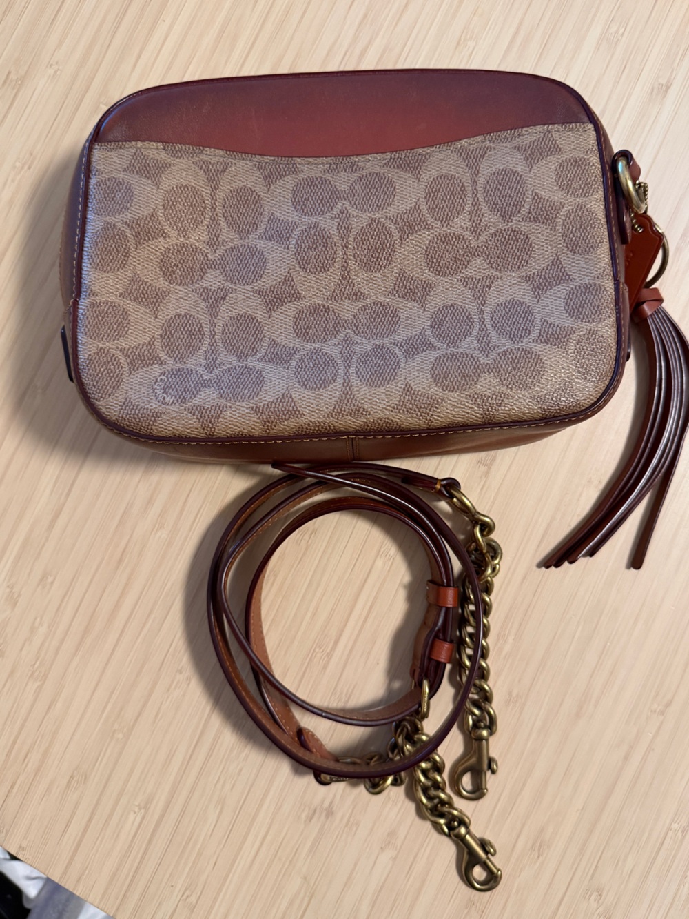 COACH 31208 Camera bag in signature canvas Tan Rust